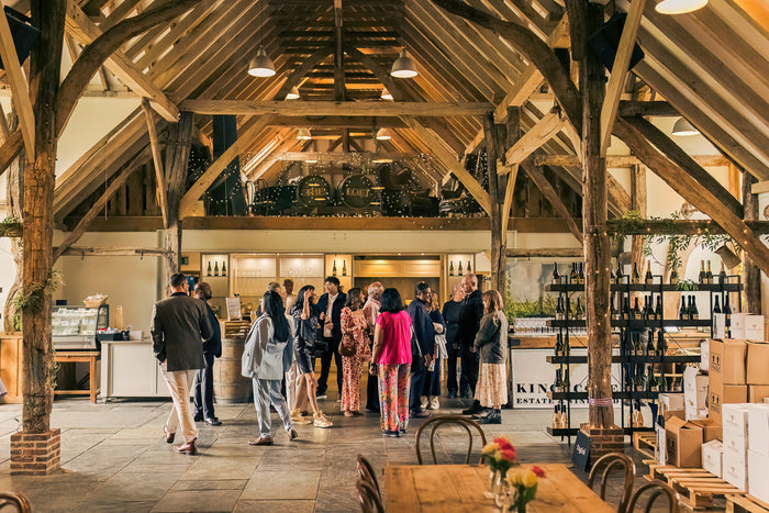 Join us for food in the Tithe Barn at Kingscote Estate